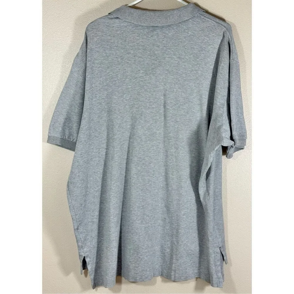 Vintage Polo Ralph Lauren  Classic Fit Cotton Collared Grey Polo Shirt Men's XXL